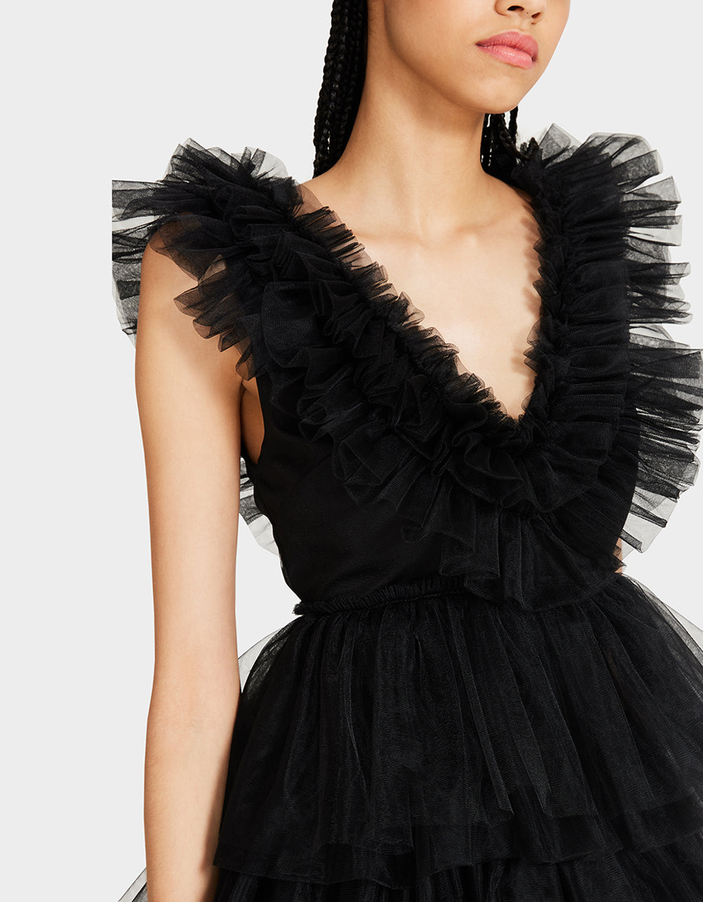 BETSEYS TIERED TULLE DRESS BLACK | RE:LUV - Image 3