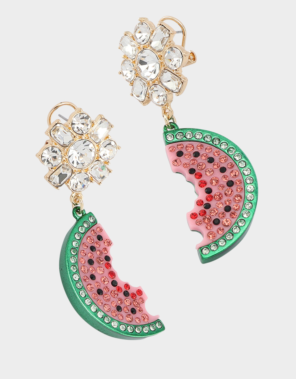 BETSEYS BACKYARD WATERMELON DROP EARRINGS PINK - Image 3