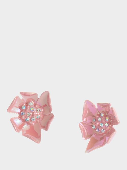 GARDEN GLAM FLORAL STUDS PINK