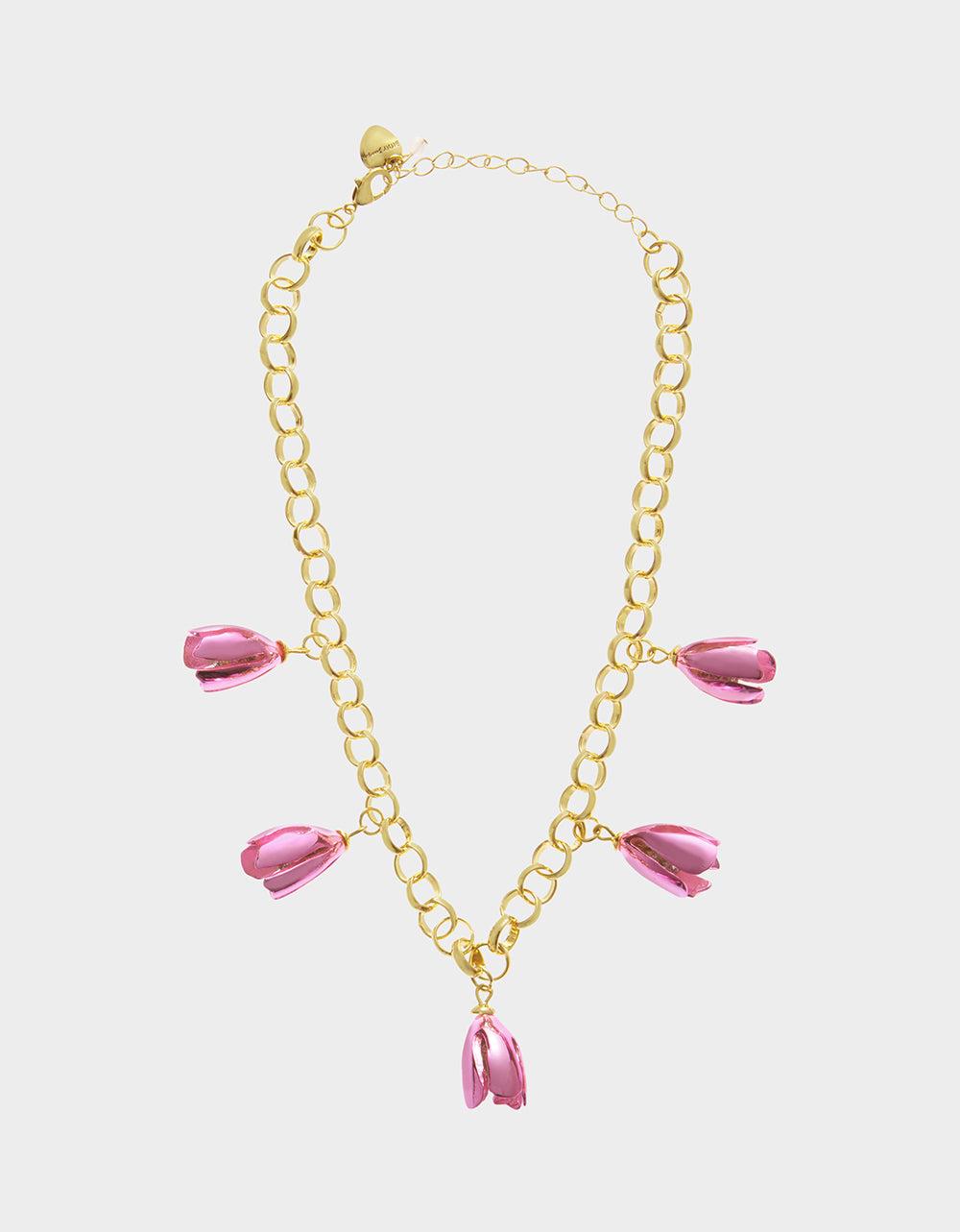 GARDEN GLAM TULIP CHARM FRONTAL NECKLACE PINK