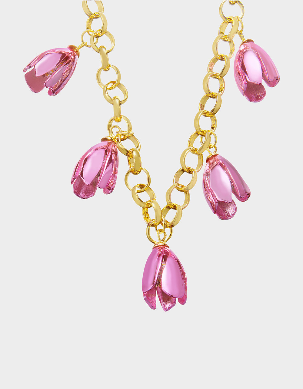 GARDEN GLAM TULIP CHARM FRONTAL NECKLACE PINK - Image 3