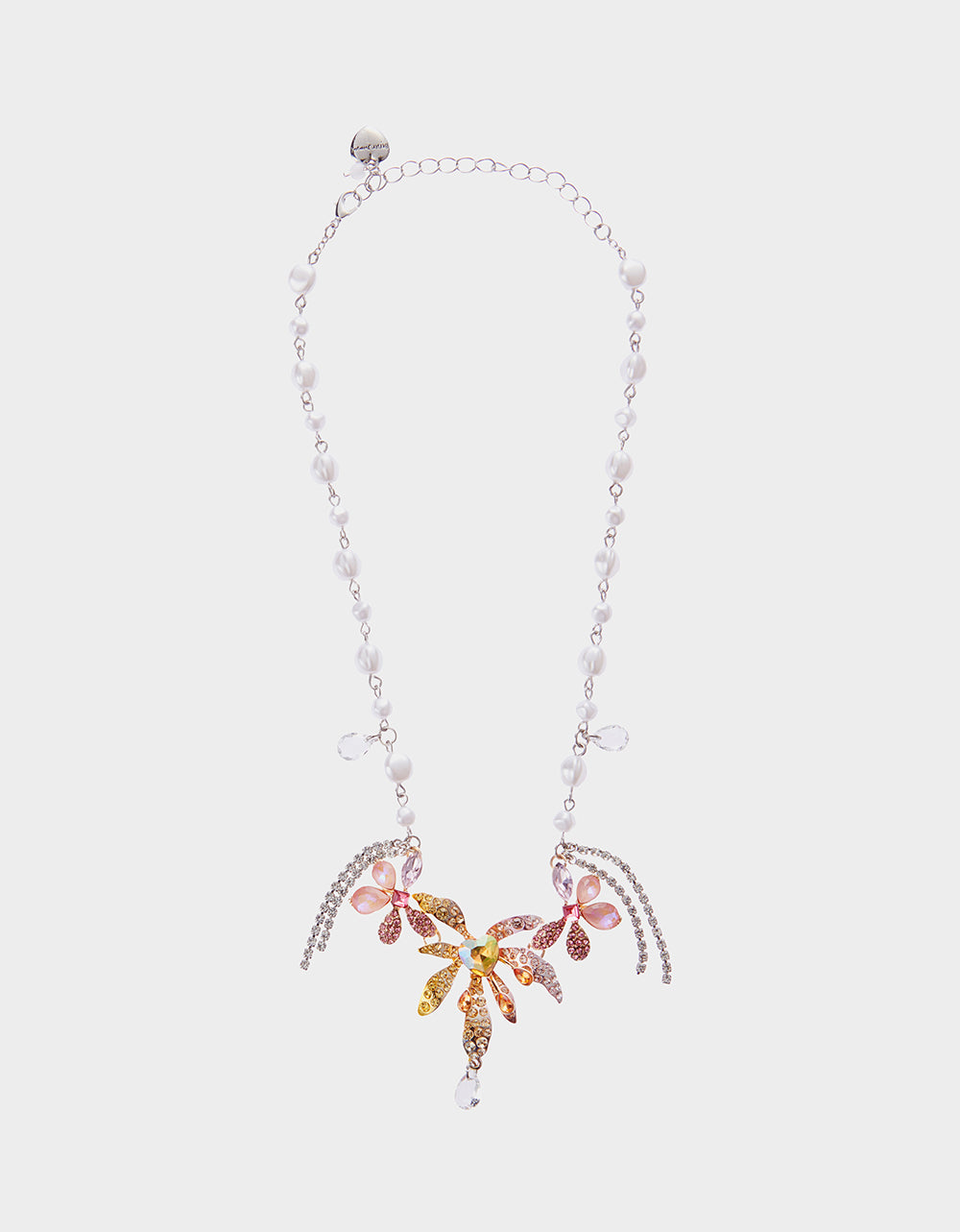 GARDEN GLAM IRIS FRONTAL NECKLACE PEARL