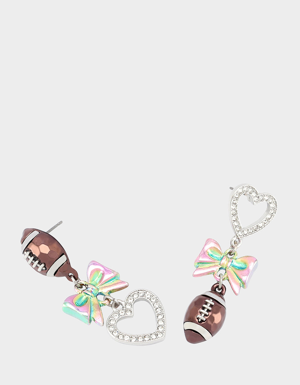 FOOTBALL BOW DROP EARRINGS CRYSTAL - Image 4