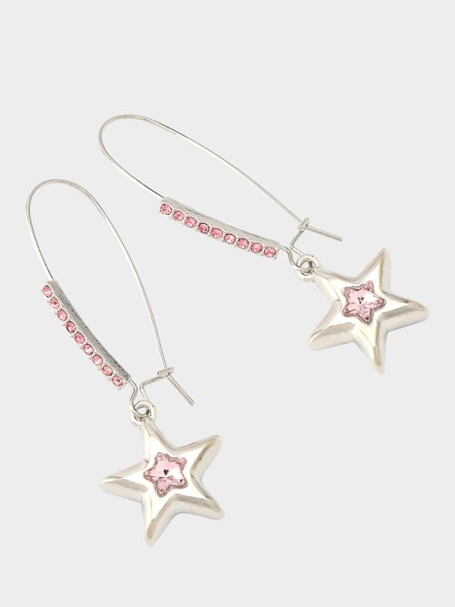 STAR SHEPHERD HOOK EARRINGS PINK