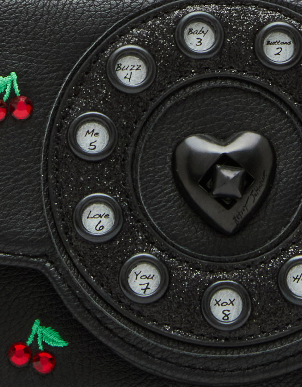 KITSCH CHERRY MINI PHONE BAG RED BLACK - Image 7